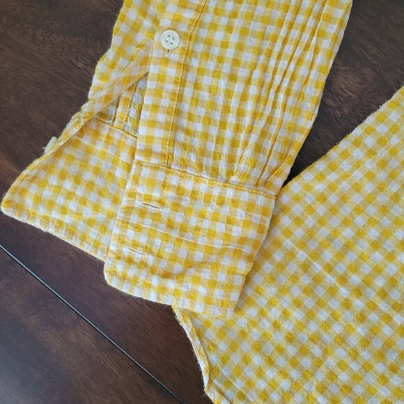 J. Crew The Perfect Shirt Women's Size XS Yellow Button Down Plaid - Picture 5 of 10
